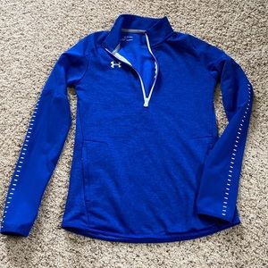 Women’s Under Armour coldgear 1/4 zip royal blue size XS
